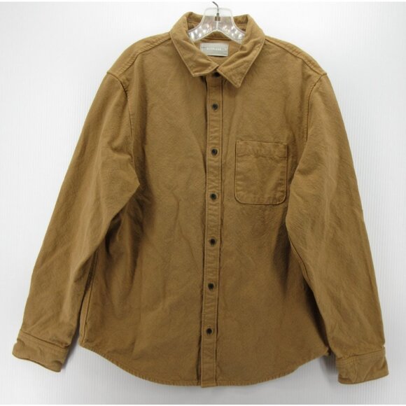 Everlane Other - Everlane Shirt Medium Camel Heavy Canvas Button Up Utility Field Chore
